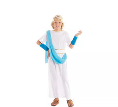 Déguisement noble grec blanc et bleu garçon