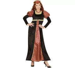 Costume de noble castillan médiéval pour femme