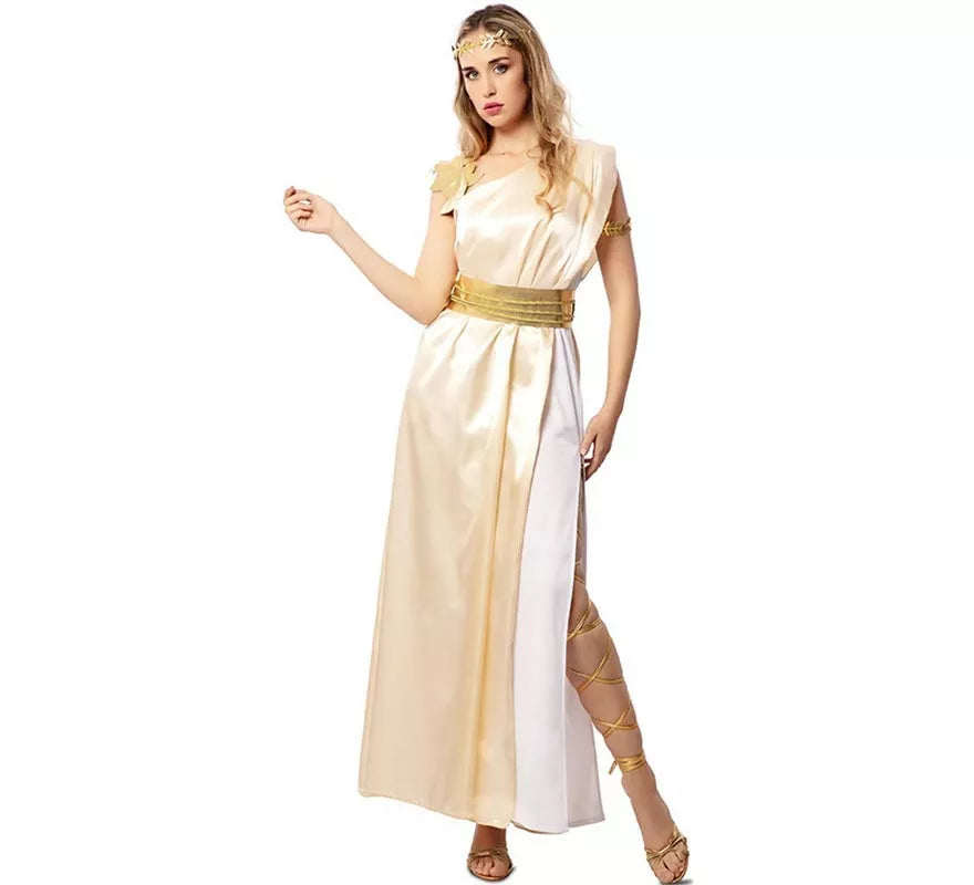 Translation missing: fr.Disfraz de Noble Romana beige deluxe para mujer