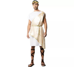 Déguisement de noble romain beige de luxe pour homme