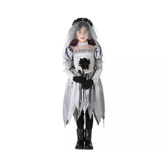 Déguisement de mariée cadavre sinistre pour fille