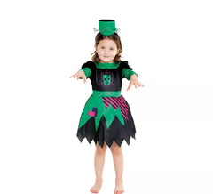 Déguisement Dark Franky Bride avec bandeau pour fille