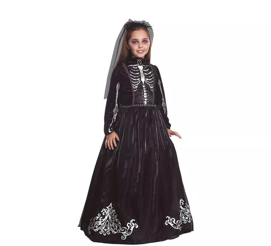Translation missing: fr.Disfraz de Novia Esqueleto para niña
