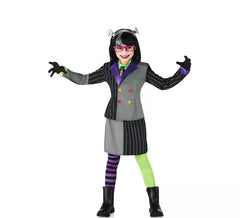 de mariée Frankenstein, costume rayé pour fille