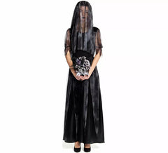 Costume de mariée gothique avec voile pour femme