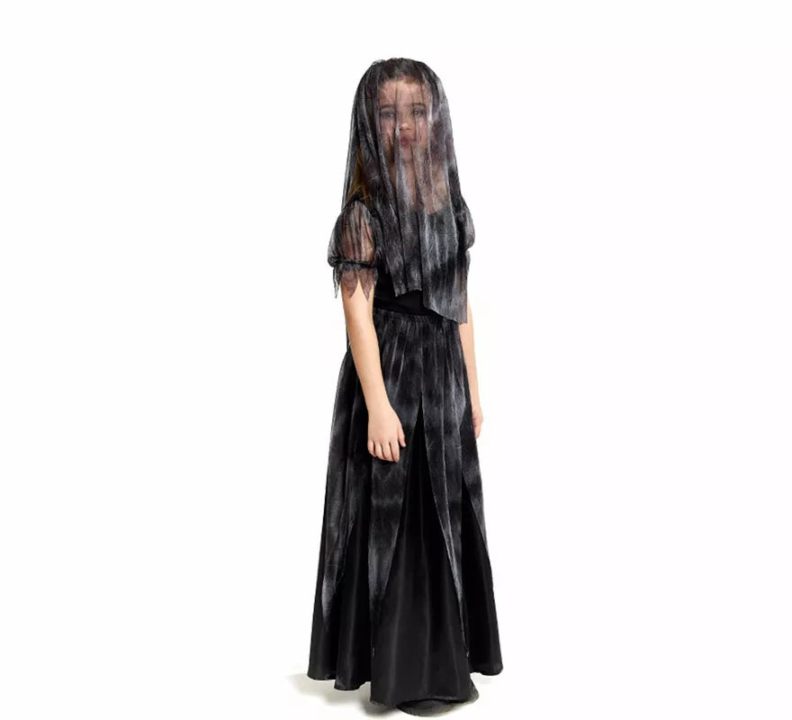 Translation missing: fr.Disfraz de Novia Gótica con Velo para niña