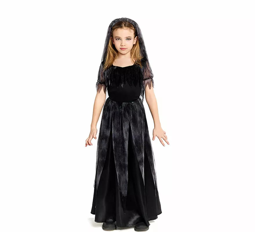 Translation missing: fr.Disfraz de Novia Gótica con Velo para niña