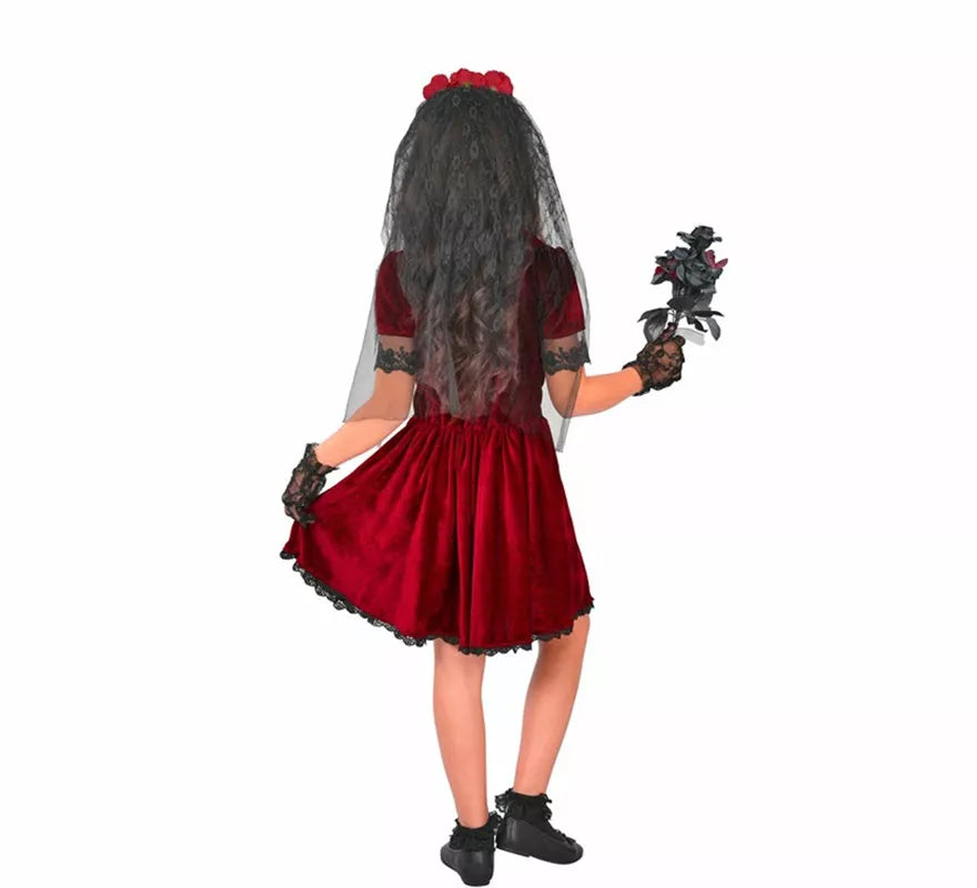 Translation missing: fr.Disfraz de Novia Vampiresa Gótica para niña