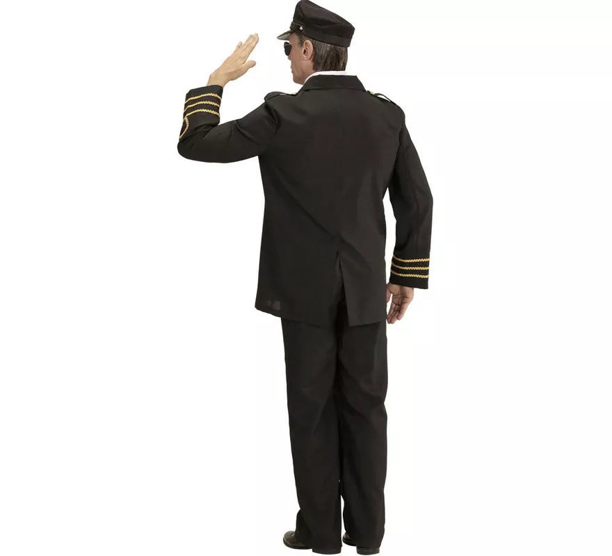 Translation missing: fr.Disfraz de Oficial de la Marina en Negro para hombre