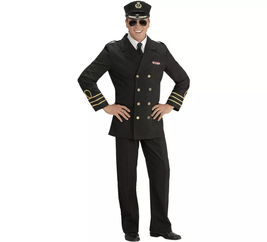 Translation missing: fr.Disfraz de Oficial de la Marina en Negro para hombre