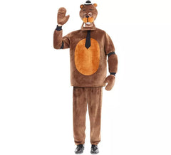 Déguisement d'ours en peluche effrayant avec gants pour homme