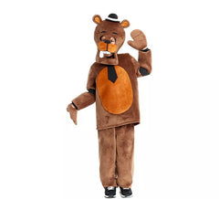 Costume d'ours en peluche effrayant avec gants pour enfant