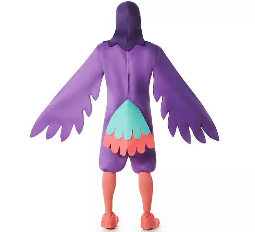 Translation missing: fr.Disfraz de Pájaro Guacamayo morado para hombre
