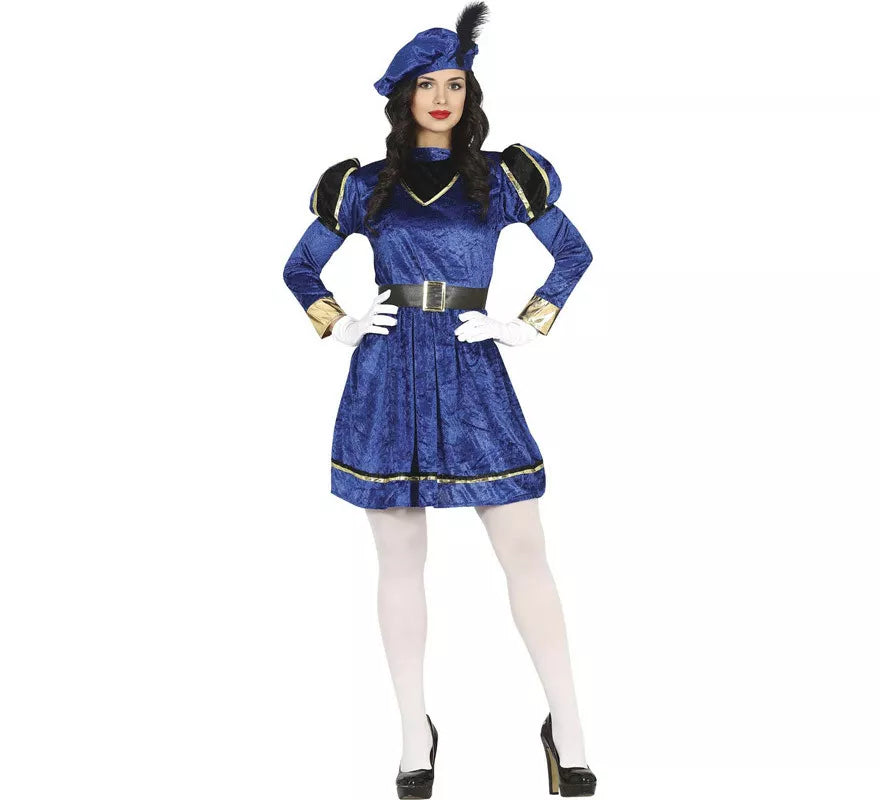 Translation missing: fr.Disfraz de Paje Azul Elegante para mujer