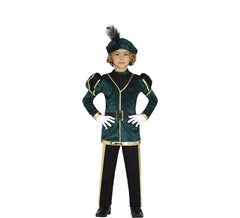 Costume de page vert élégant
