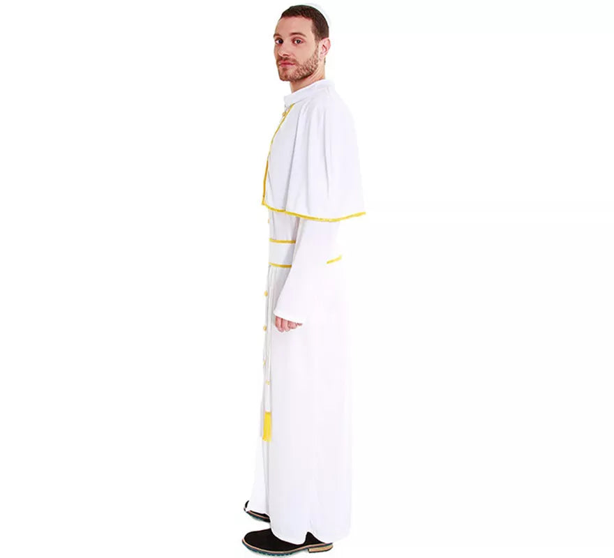 Translation missing: fr.Disfraz de Papa Blanco y Dorado para hombre