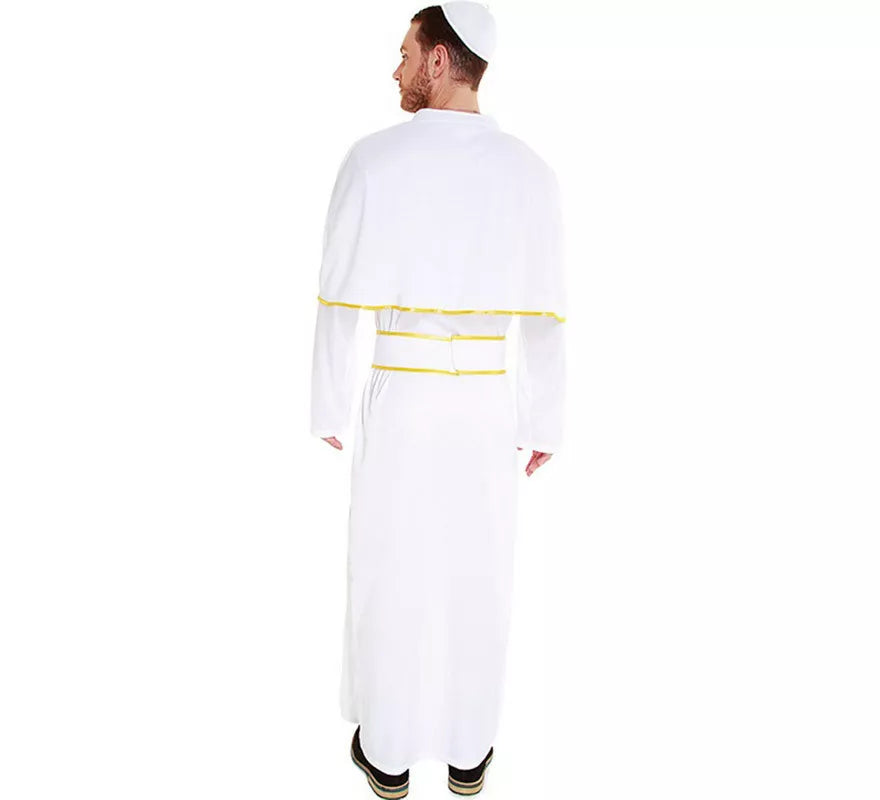 Translation missing: fr.Disfraz de Papa Blanco y Dorado para hombre