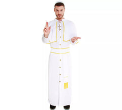 Déguisement pape blanc et or homme