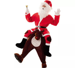 Déguisement Portes Moi de Père Noël sur un Renne pour adultes