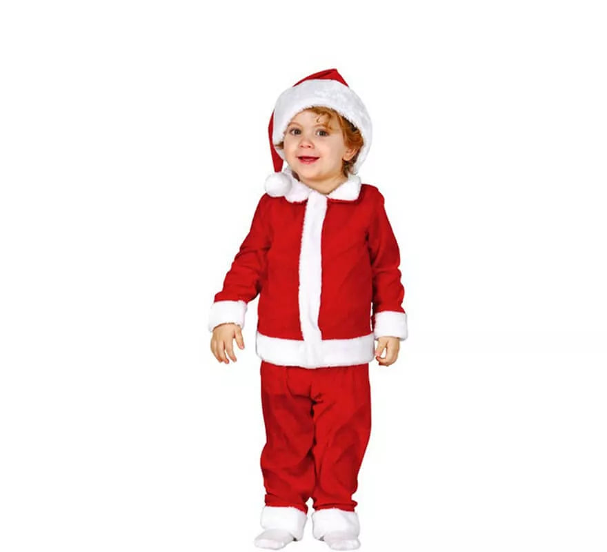 Translation missing: fr.Disfraz de Papa Noel Baby para bebé de terciopelo