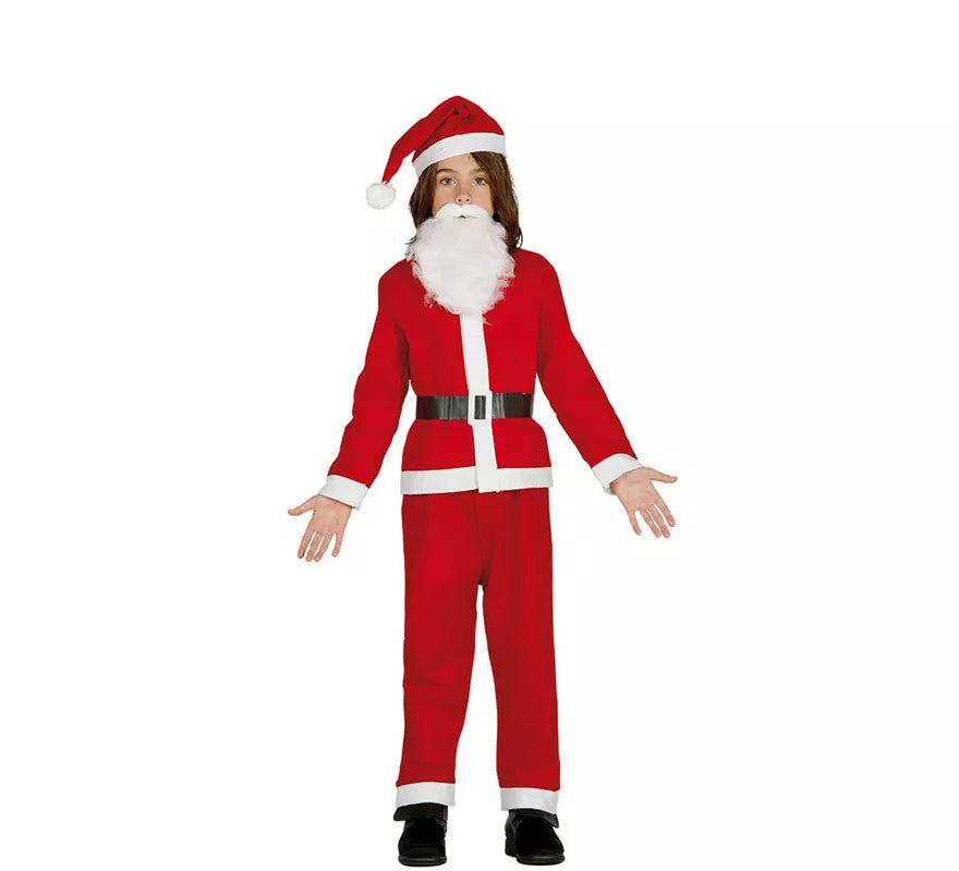 Translation missing: fr.Disfraz de Papa Noel con barba para niño