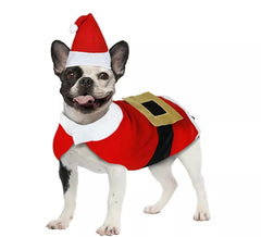 Déguisement Père Noël avec Ceinture pour Chien