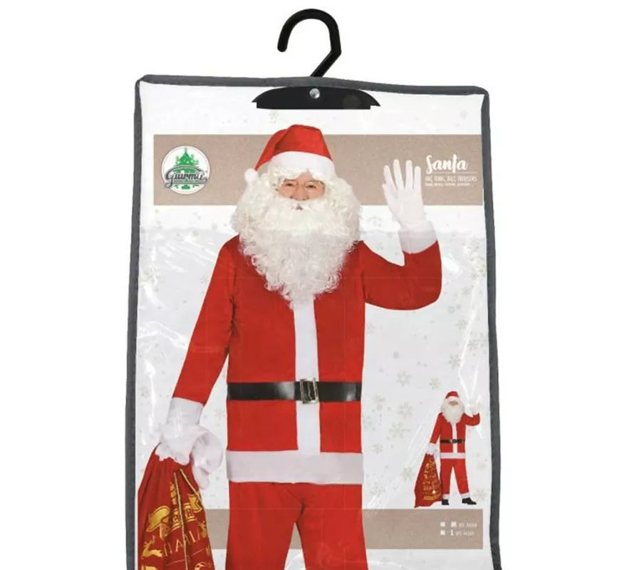 Translation missing: fr.Disfraz de Papá Noel tradicional rojo para hombre