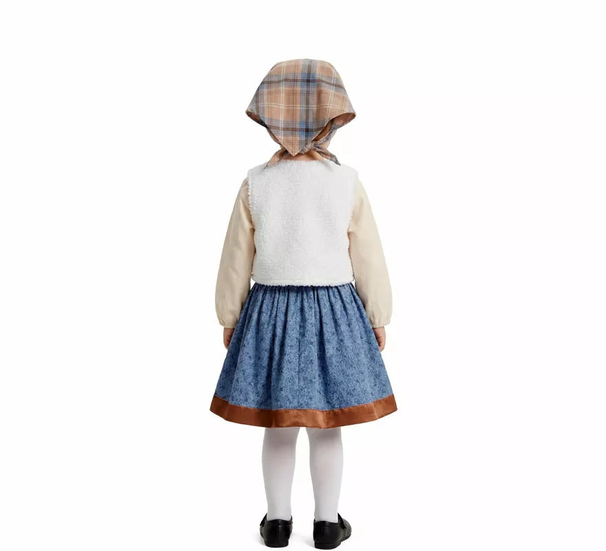 Translation missing: fr.Disfraz de Pastorcita con Pañuelo a cuadros para niña