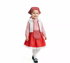 Déguisement de petit berger avec écharpe rouge fille