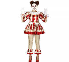 Déguisement de Clown à Rayures pour femme