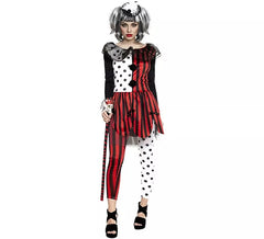Déguisement de clown rayé femme
