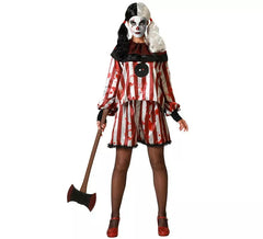 Déguisement de clown rayé femme