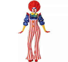 Costume de clown rayé pour femme