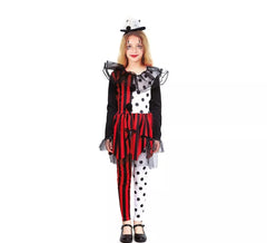 Déguisement de clown rayé fille