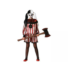 Déguisement de clown rayé fille