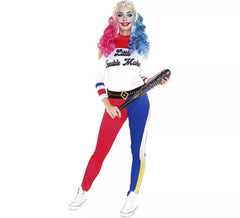 Costume long de clown conflictuel pour femme
