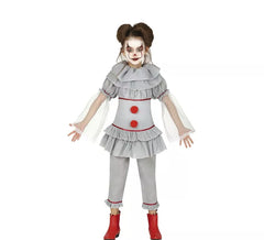 Déguisement de Clown Térrifiant Gris pour fille
