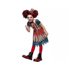 Costume de clown macabre vintage pour fille