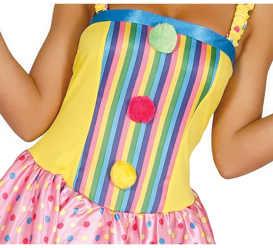 Translation missing: fr.Disfraz de Payasa multicolor para mujer