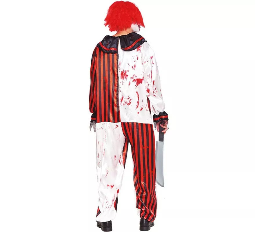 Translation missing: fr.Disfraz de Payaso a Rayas con Sangre para hombre
