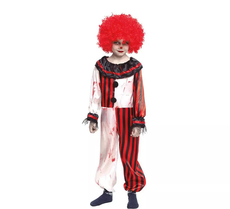 Translation missing: fr.Disfraz de Payaso a Rayas con Sangre para niños