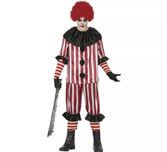 Rayé costume de clown pour les hommes