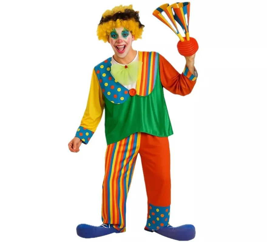 Translation missing: fr.Disfraz de Payaso a Rayas para hombre