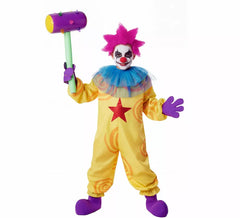 Déguisement de clown tueur effrayant jaune pour garçons