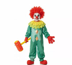 Déguisement de clown tueur effrayant vert pour garçons