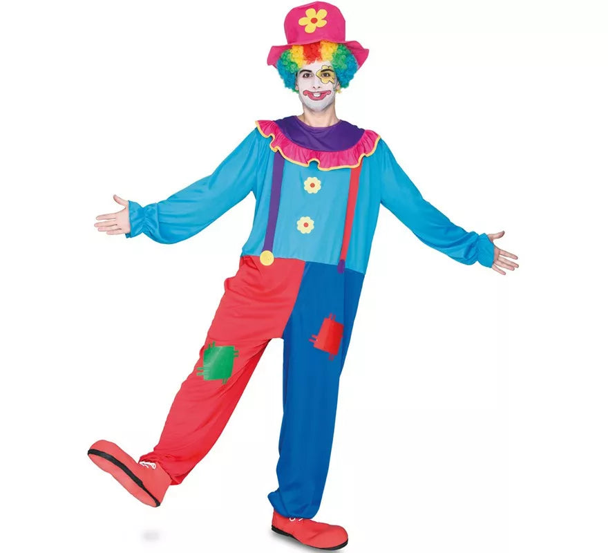 Disfraz de Payaso con parches para hombre