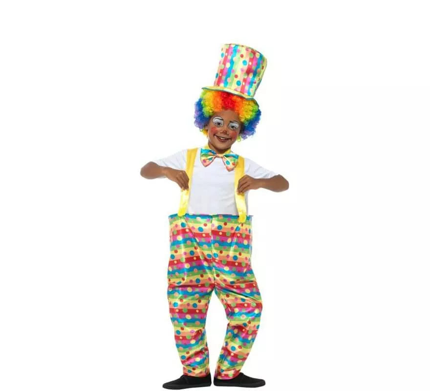 Translation missing: fr.Disfraz de Payaso con Topos y Rayas para niño