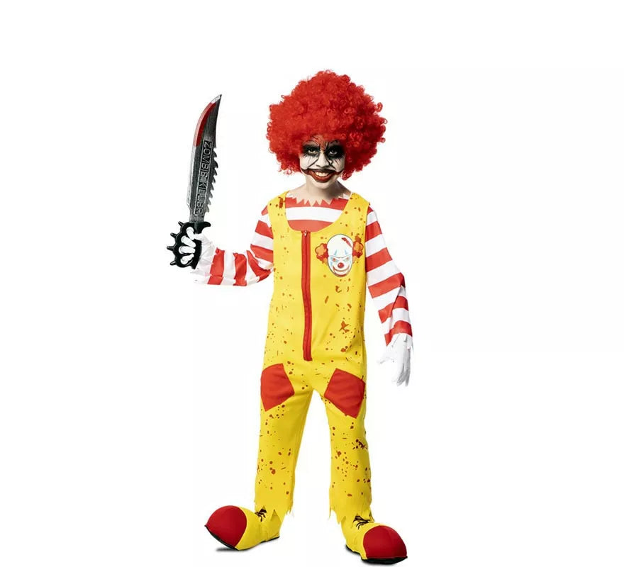 Translation missing: fr.Disfraz de Payaso de Hamburguesa Asesino para niño