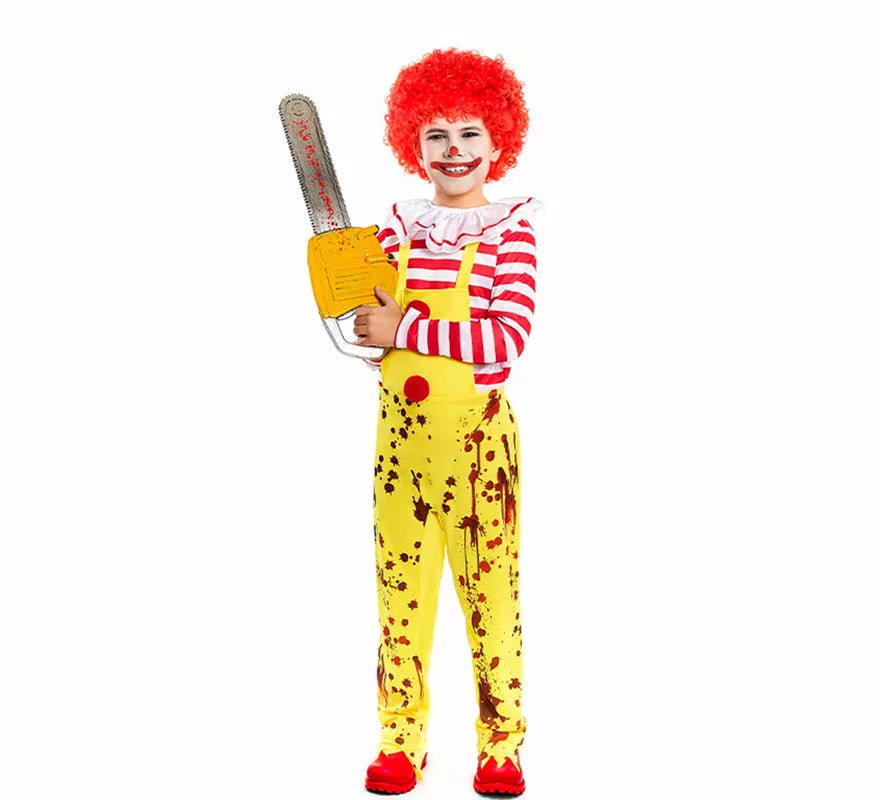 Translation missing: fr.Disfraz de Payaso de Hamburguesa Sádico para niño