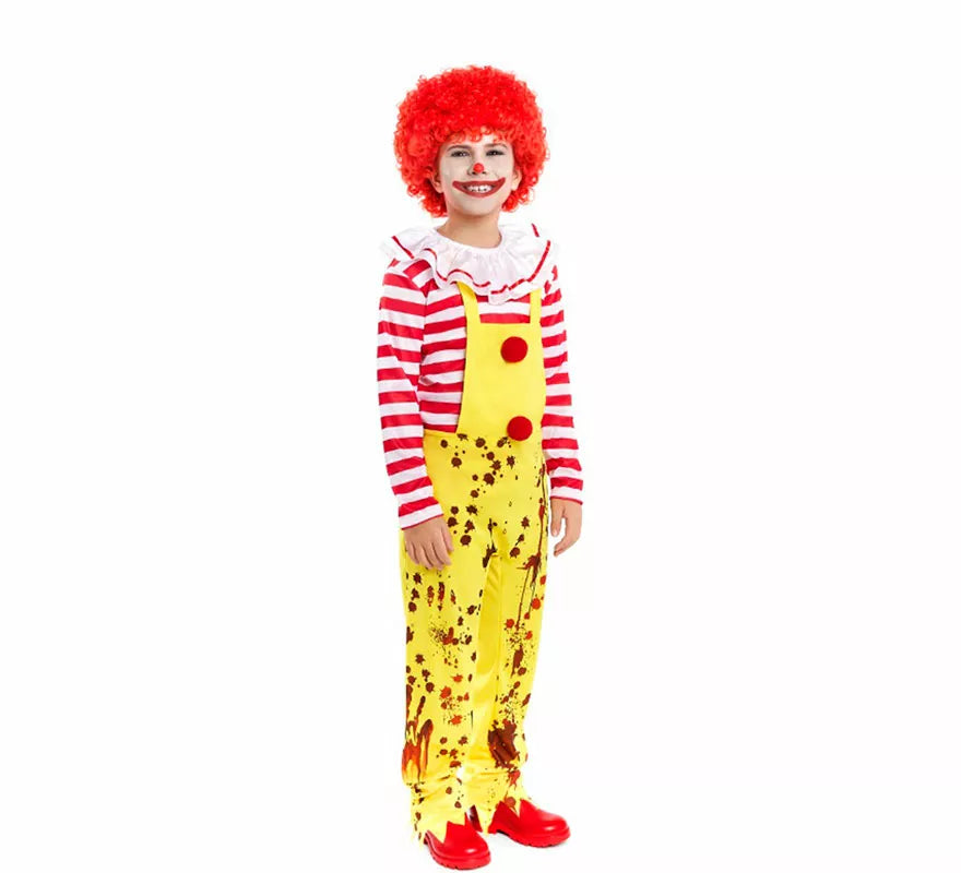 Translation missing: fr.Disfraz de Payaso de Hamburguesa Sádico para niño